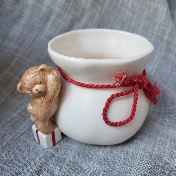 🎄Vintage, Teddy Bear, Candy Dish, Christmas - Picture 14 of 14